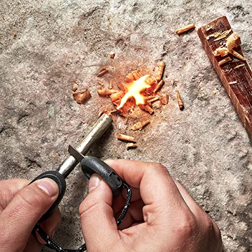 Light my Fire Army - Flint and Steel fire Starter kit - 3/8" Ferro Rod - Lasts 12 000 Strikes - Emergency Whistle Included - Made in Sweden with biobased Plastics - Swedish firesteel