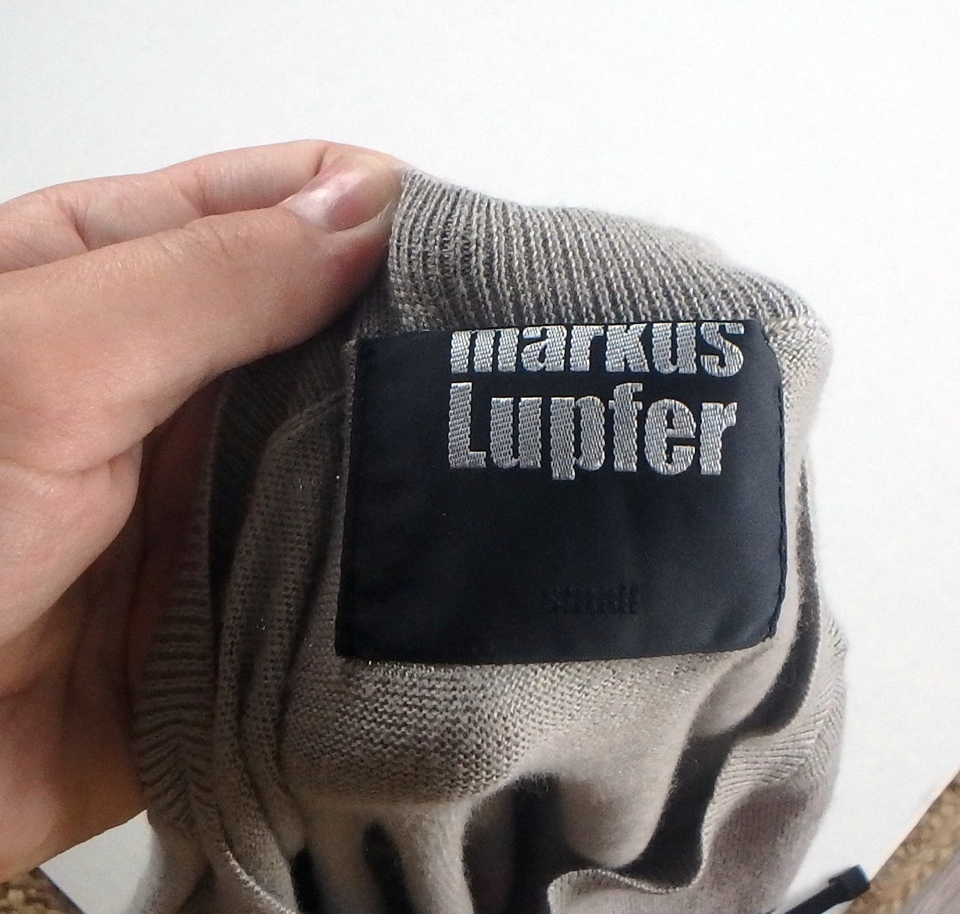 Markus Lupfer Cotton Sweater, Size S, Grey